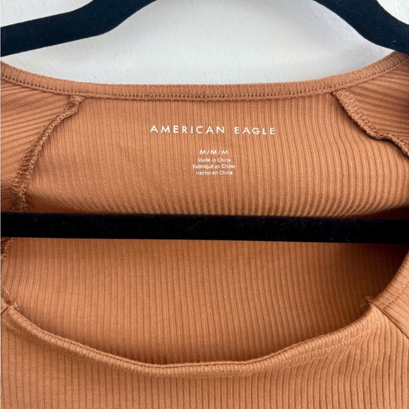 American Eagle Tan Ribbed Bodysuit - Picture 2 of 7